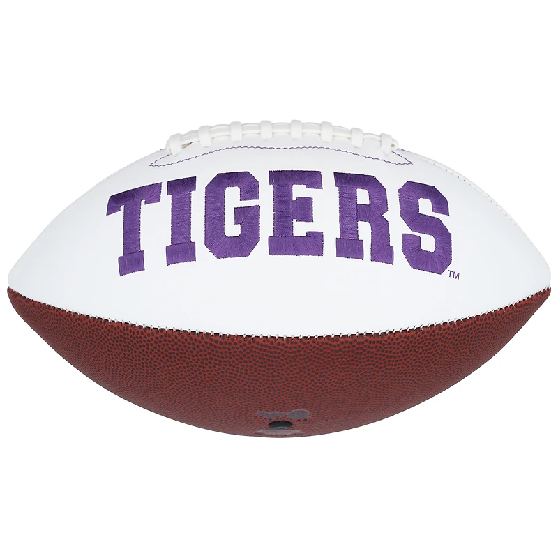 Ballon de football blanc autographié par Trevor Lawrence des Clemson Tigers