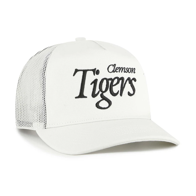 Casquette de camionneur ajustable unisexe '47 Cream Clemson Tigers Foundation Script