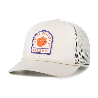 Unisex '47  Cream Clemson Tigers Core & Inline Gravestone Adjustable Trucker Hat