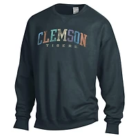 Sweat-shirt surdimensionné unisexe ComfortWash gris Clemson Tigers