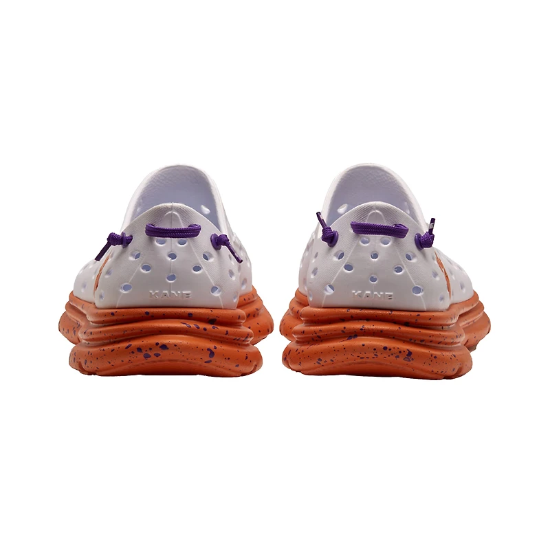 Chaussures unisexes Kane Footwear blanches Clemson Tigers Speckle Recovery