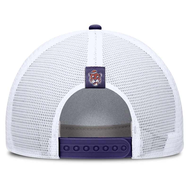 Casquette trucker unisexe Nike grise Clemson Tigers 2026 Basketball Refresh 5 panneaux