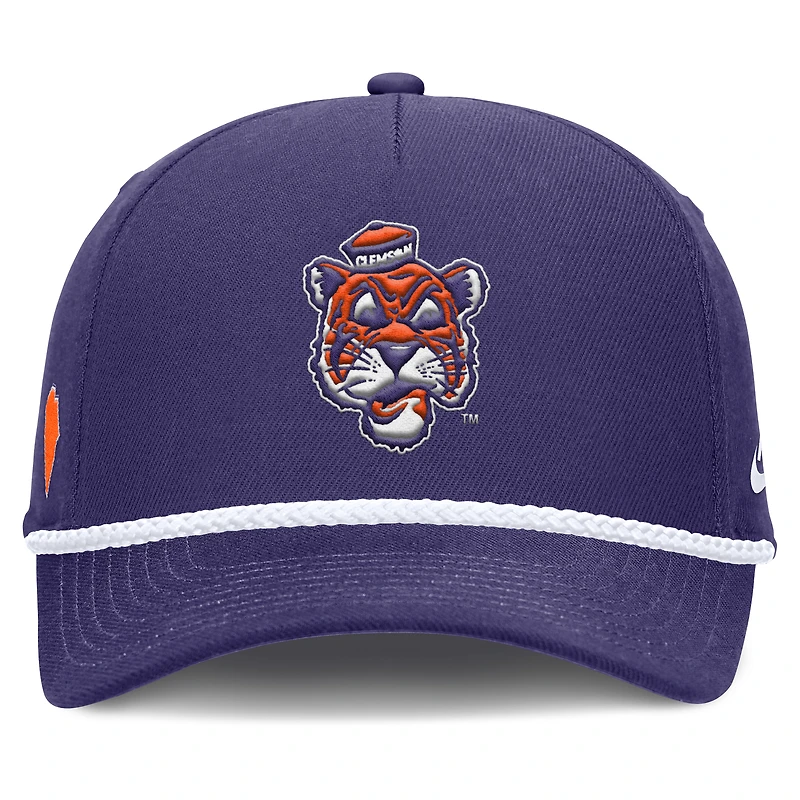 Unisex Nike Purple Clemson Tigers 2026 Basketball Refresh 5-Panel Rope Rise Hat