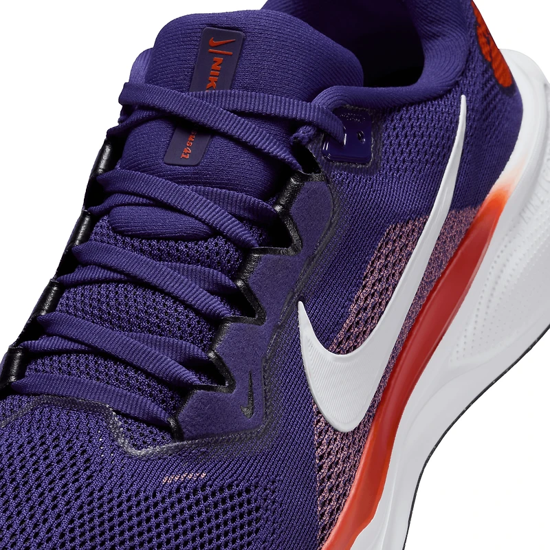 Chaussures de course unisexes Nike Zoom Pegasus 41 violettes des Clemson Tigers