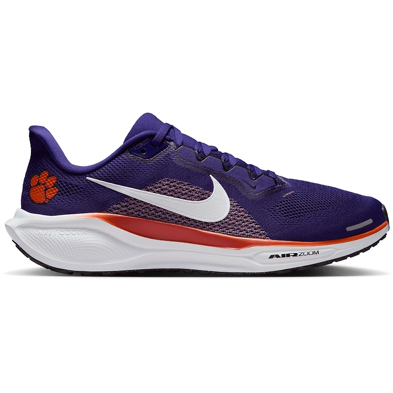 Chaussures de course unisexes Nike Zoom Pegasus 41 violettes des Clemson Tigers