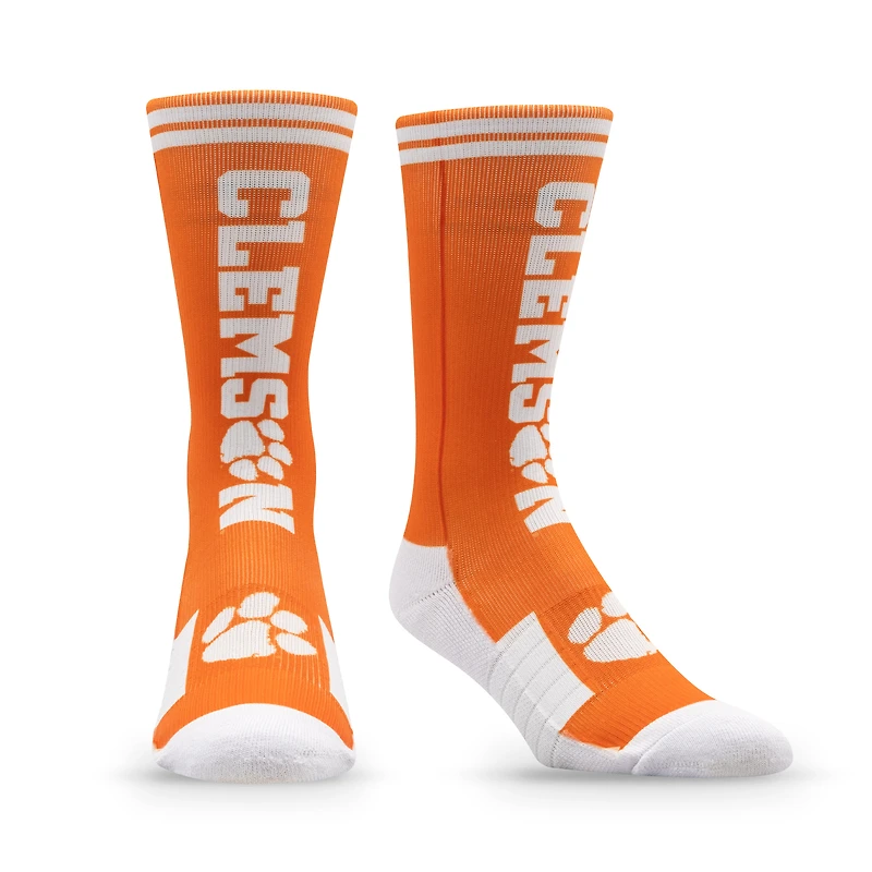 Chaussettes unisexes Strideline Clemson Tigers Premium Knit avec logo principal