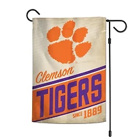 Drapeau de jardin double face WinCraft Clemson Tigers 12" x 18" avec logo rétro