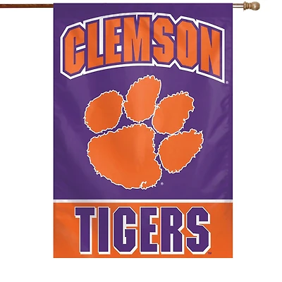 Drapeau de maison WinCraft Clemson Tigers 28" x 40" avec nom complet