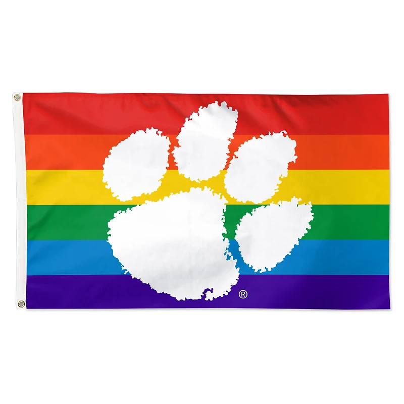 Drapeau de luxe WinCraft Clemson Tigers 91 x 152 cm (3 pi x 5 pi) à une face, fierté de l'équipe