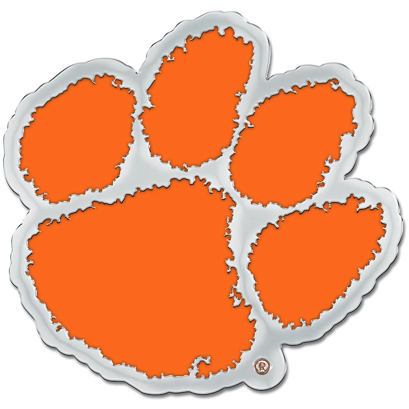 Emblème de voiture chromé aux couleurs des Clemson Tigers de WinCraft