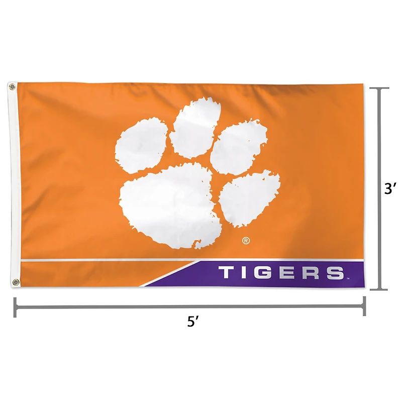 WinCraft Clemson Tigers Deluxe 3' x 5' One-Sided Flag