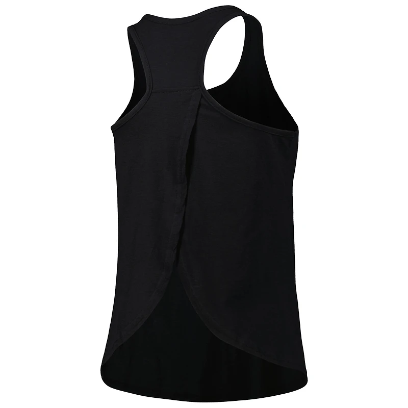 Women's Black Clemson Tigers Charm 2.0 Scoop Neck Open Back Racerback Tank Top
