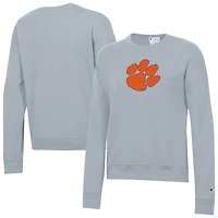 Sweat-shirt Powerblend gris Champion pour femme des Clemson Tigers