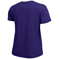 Women's Champion  Purple Clemson Tigers Arched Over Logo T-Shirt