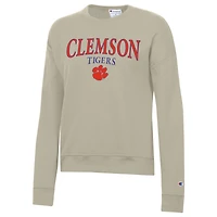 Sweat-shirt Champion Tan Clemson Tigers Powerblend pour femme
