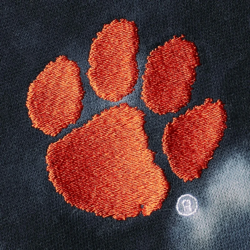 Chandail à capuchon surdimensionné noir Colosseum Tigers Slow Ride Spiral pour femmes