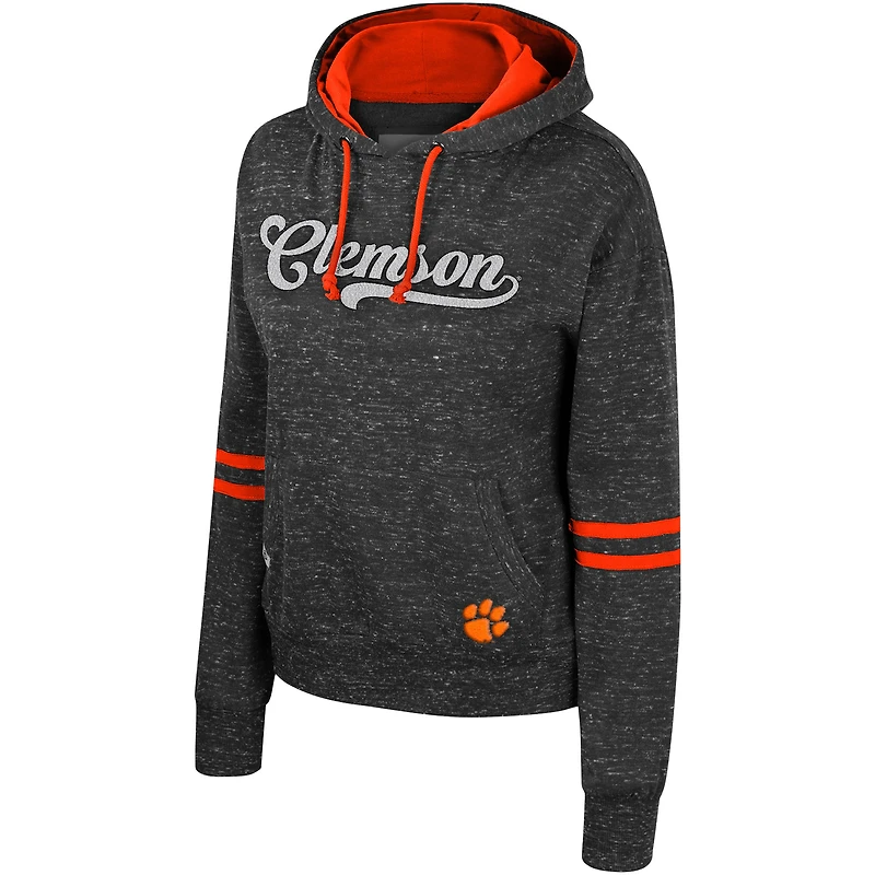 Sweat à capuche Colosseum Charcoal Clemson Tigers Catherine Speckle pour femmes