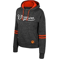 Sweat à capuche Colosseum Charcoal Clemson Tigers Catherine Speckle pour femmes