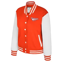 Women's Colosseum Orange Clemson Tigers French Baguette Full Snap Fleece Jacket