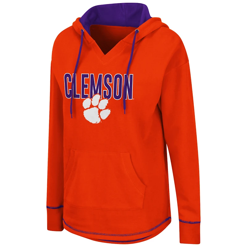 Women's Colosseum Orange Clemson Tigers Tunic Pullover Hoodie