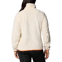Veste zippée en sherpa Fireside II pour femme Columbia Cream Clemson Tigers