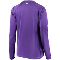 Women's Columbia Purple Clemson Tigers PFG Tidal Omni-Shade Long Sleeve T-Shirt