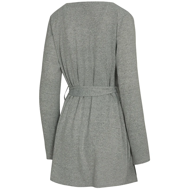 Ensemble trois pièces pour femme Concepts Sport Gray Clemson Tigers Rigor : débardeur, short et peignoir