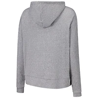 Sweat à capuche court et doux manches longues pour femme Concepts Sport Heather Grey Clemson Tigers Juniper