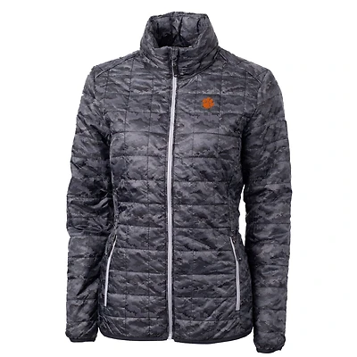 Doudoune zippée intégrale noire pour femme Cutter & Buck des Clemson Tigers