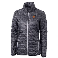 Doudoune zippée intégrale noire pour femme Cutter & Buck des Clemson Tigers