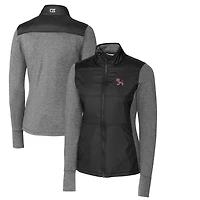 Veste matelassée hybride entièrement zippée Vault Stealth pour femme, noire, des Clemson Tigers, Cutter & Buck