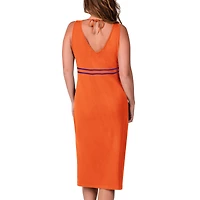 Robe longue à encolure en V pour femme G-III 4Her by Carl Banks Orange Clemson Tigers