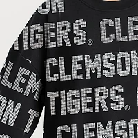 Women's Gameday Couture  Black Clemson Tigers Hype Era Sweatshirt