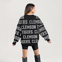 Women's Gameday Couture  Black Clemson Tigers Hype Era Sweatshirt