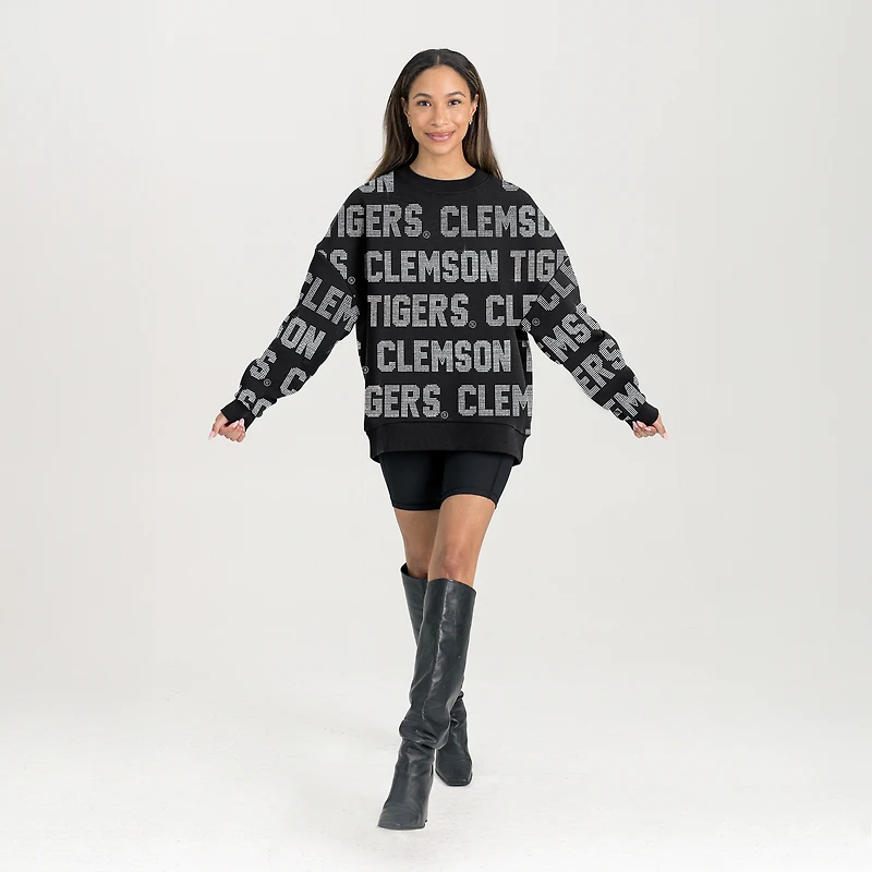 Sweat-shirt noir Gameday Couture pour femme des Clemson Tigers Hype Era