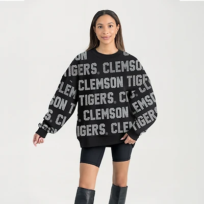 Sweat-shirt noir Gameday Couture pour femme des Clemson Tigers Hype Era