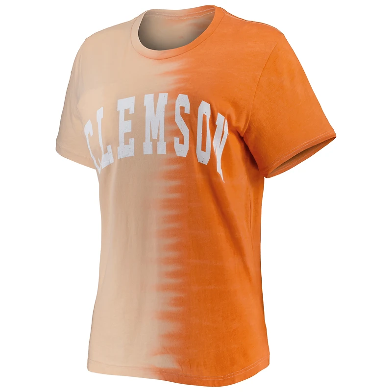 Women's Gameday Couture Orange Clemson Tigers Find Your Groove Split-Dye T-Shirt