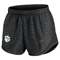 Women's Nike Black Clemson Tigers Tempo Pattern Dri-FIT Shorts