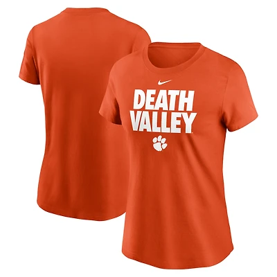 T-shirt Nike orange pour femme Clemson Tigers Local Ultimate Chant