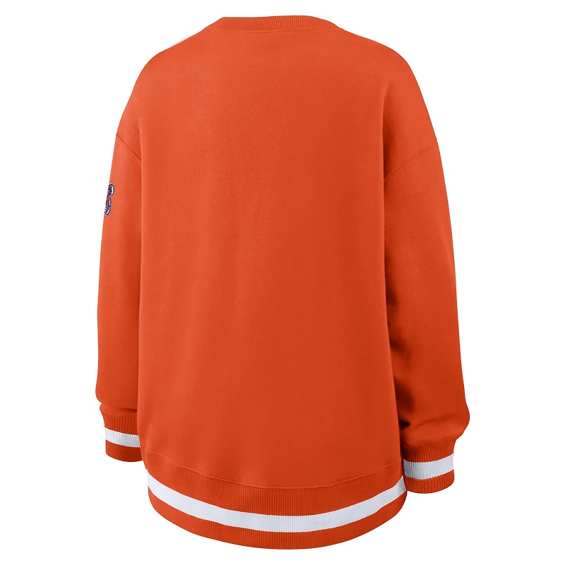 Women's Nike Orange Clemson Tigers Oversized Legacy Phoenix Sweatshirt