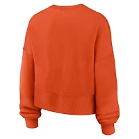 Women's Nike Orange Clemson Tigers Oversized Phoenix Arch Pullover Sweatshirt