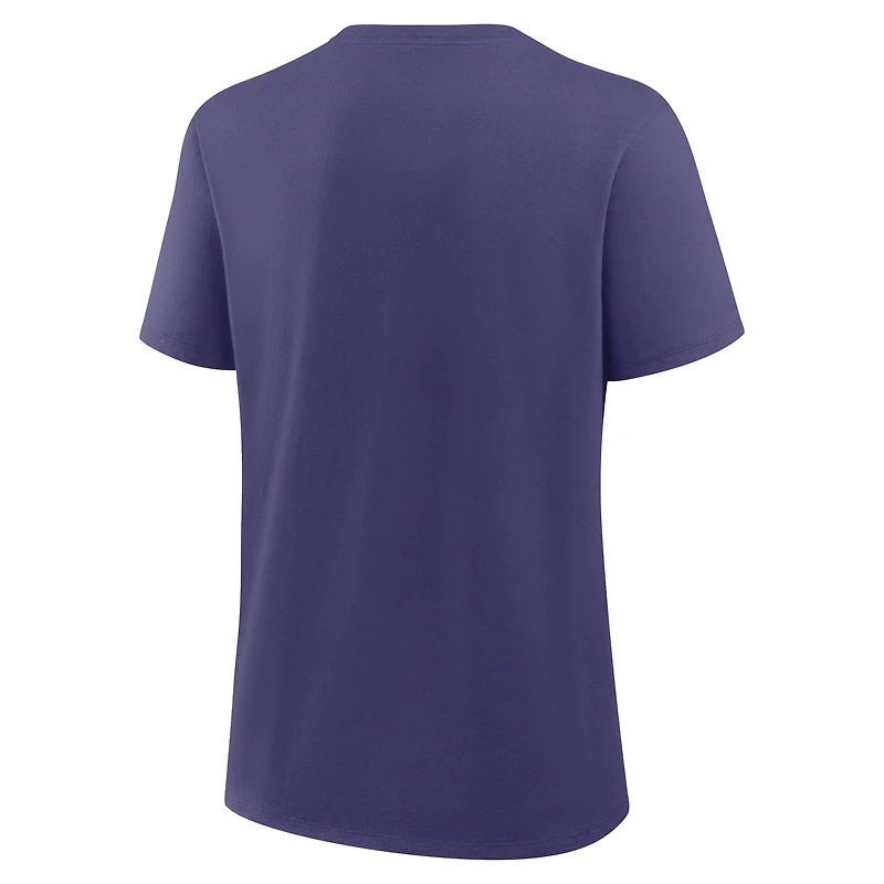 Women's Nike Purple Clemson Tigers Primary Logo T-Shirt