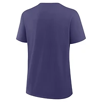 Women's Nike Purple Clemson Tigers Primary Logo T-Shirt