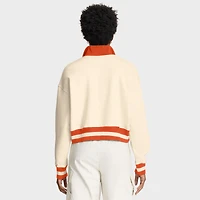 Sweat-shirt Nike Tan Clemson Tigers Legacy à demi-zip pour femme