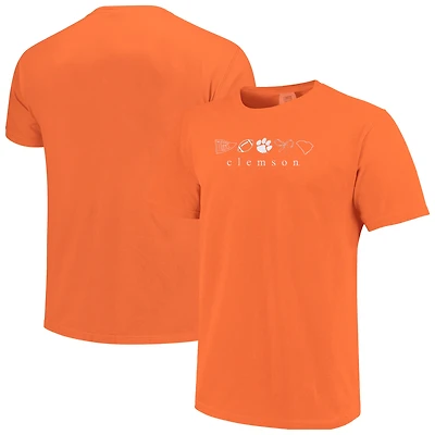 T-shirt femme orange Clemson Tigers Comfort Colors