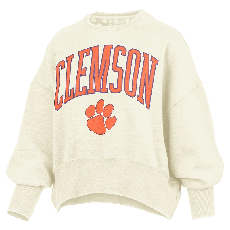 Sweat-shirt ras du cou surdimensionné à taille haute pour femme