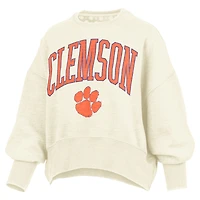 Sweat-shirt ras du cou surdimensionné à taille haute pour femme