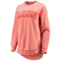Sweat-shirt Pressbox Orange Clemson Tigers Ponchoville pour femme