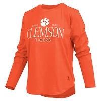 Women's Pressbox Orange Clemson Tigers Silveron Long Sleeve T-Shirt