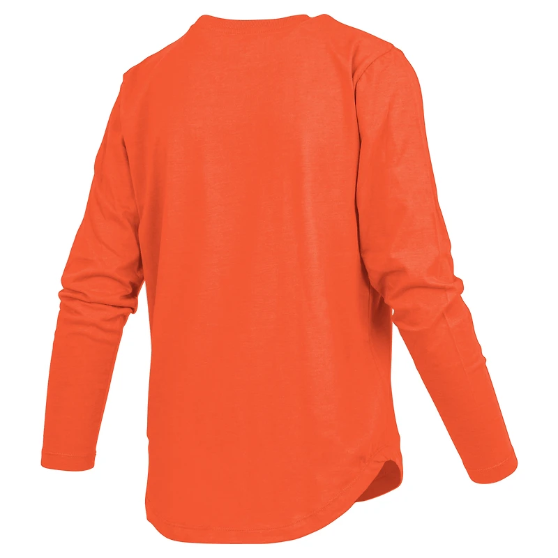 Women's Pressbox Orange Clemson Tigers Silveron Long Sleeve T-Shirt